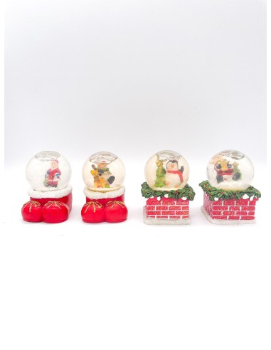 Snowball Decoration With Christmas Figures 7.5cm