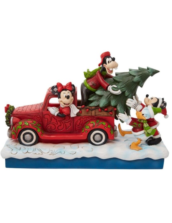 Christmas Decoration Mickey Mouse And Friends In The Van 25cm