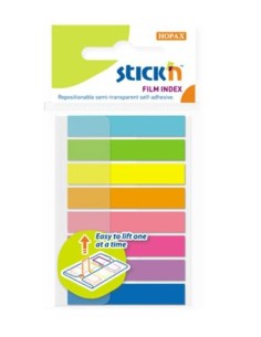 Adhesive Page Markers Repositionable Neon Colours 45x8mm