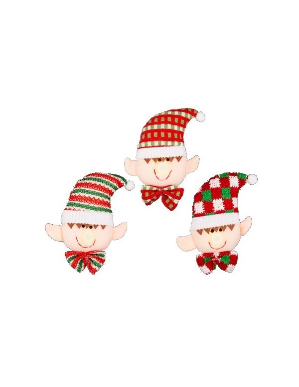 Christmas Tree Decoration Elves With LED Light In Polyester Assorted Product