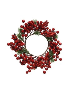 Christmas Decoration Wreath With Red Berries dm.28cm