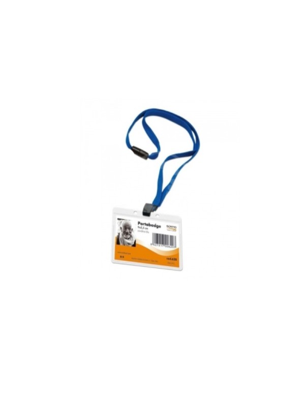 Scatto Plastic Coated Badge Holder With Lanyard 11x8,5cm