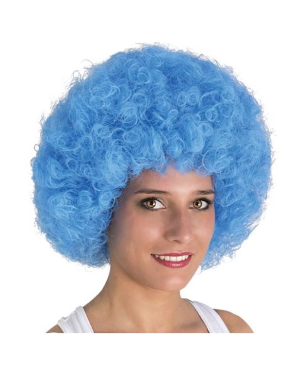 Blue Afro Wig Carnival Accessories