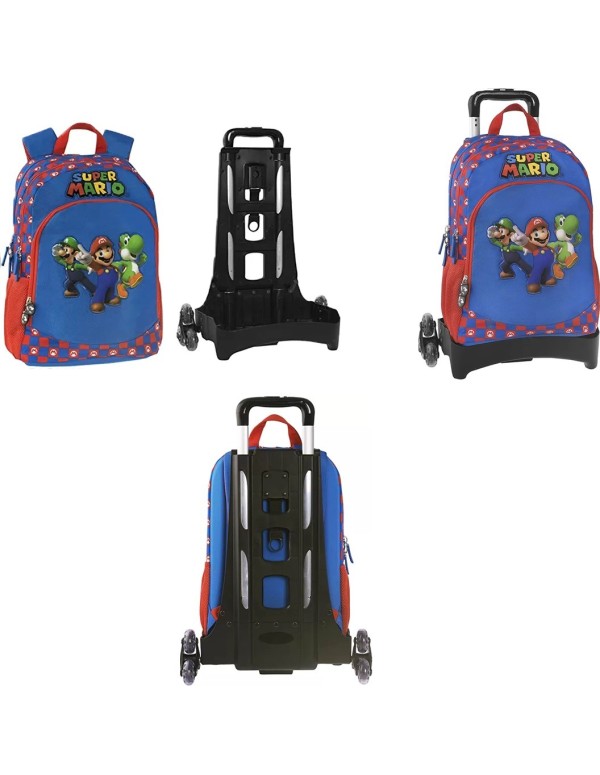 Super Mario Organized Detachable Trolley Backpack