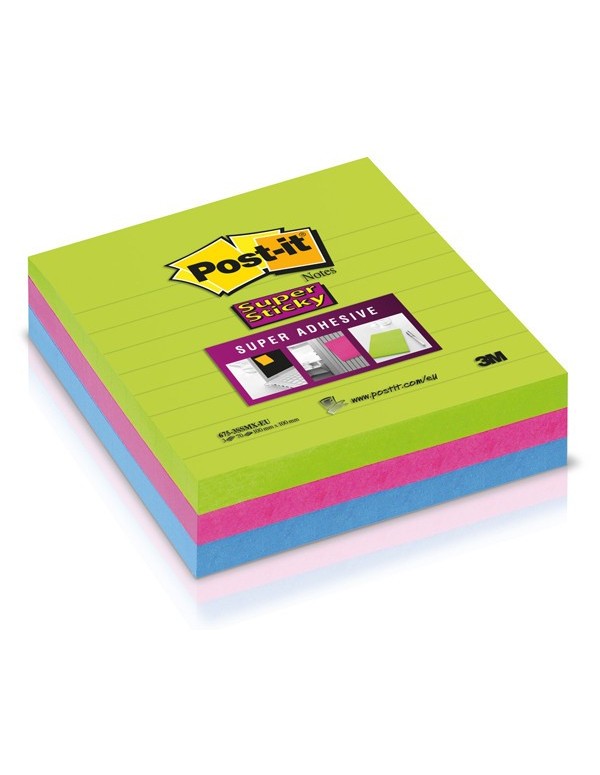 Post-It Super Sticky Memo Notes 101x101mm 210 Sheets