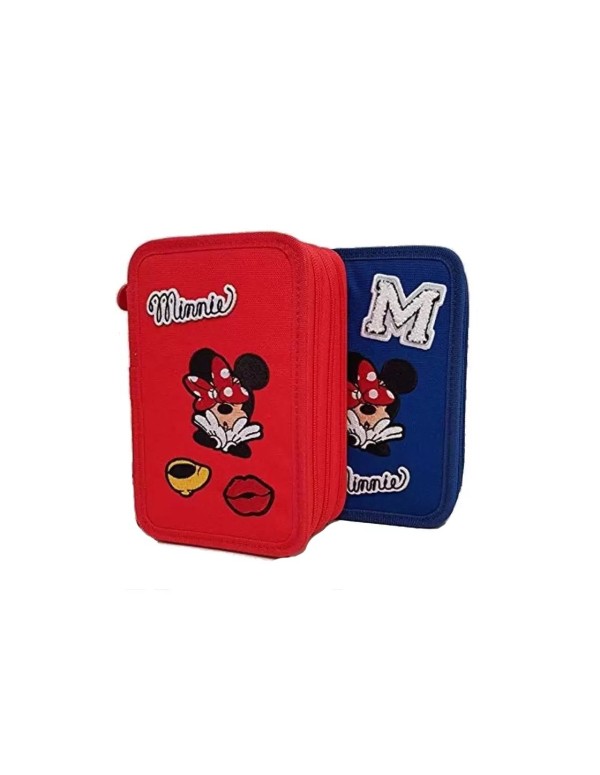 Disney Minnie Mouse 3 Zip Pencil Case
