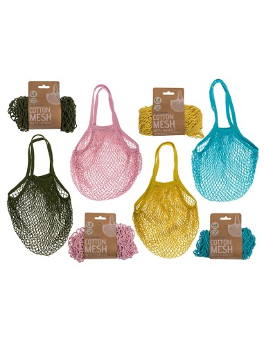 Cotton Mesh Bag 40x60cm Assorted Colors