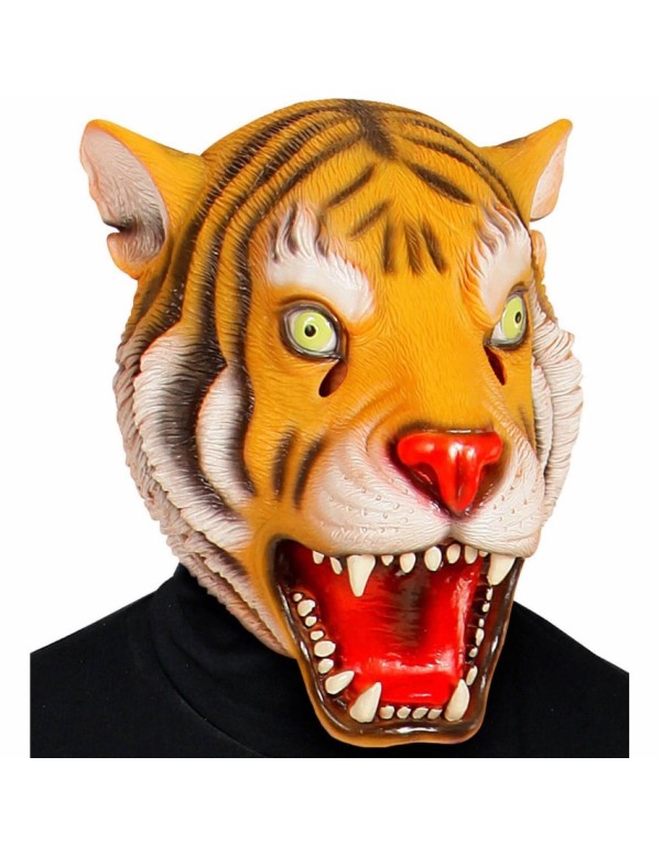 Tiger Full Head Latex Mask Halloween And Carnival