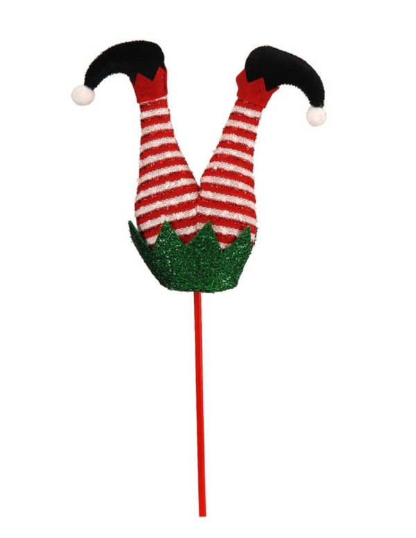 Christmas Decoration Elf Legs With Black Shoes 51cm