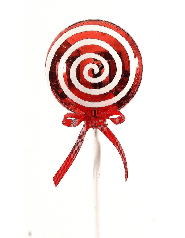 Christmas Decoration Lollipop White And Gold 54cm
