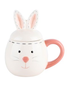 Rabbit Shaped Ceramic Mug With Lid