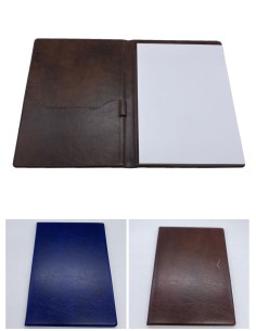 Leather Block Notes White Pages 16x22cm