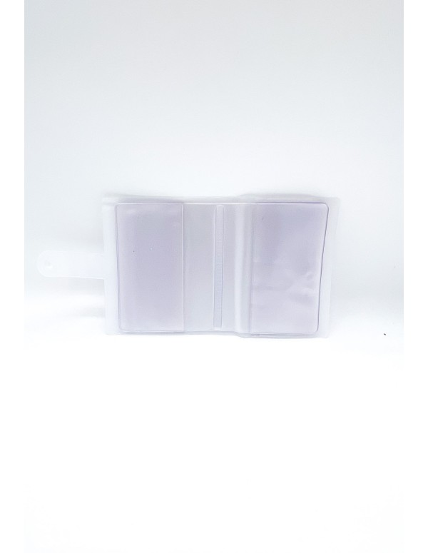 Card Case Transparent In PVC 26 Compartments With Button Closure