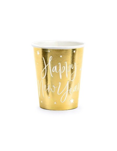 Happy New Year Gold Paper Cup