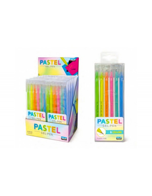 Gel Pens Pastel Colors Set 6 pcs