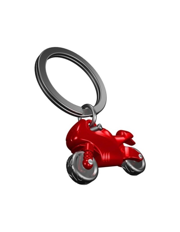 Red Motorcycle Zinc Alloy Keychain