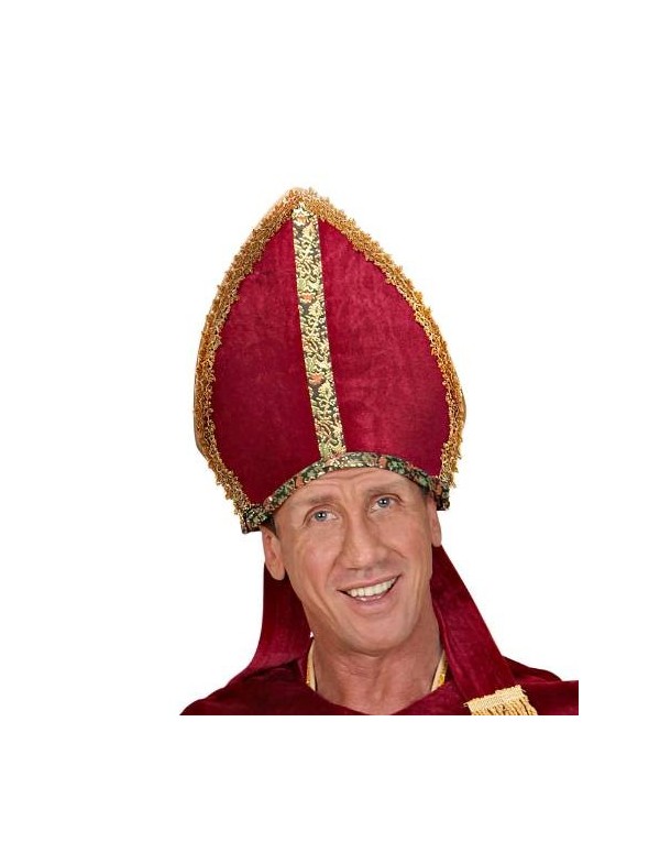 Velvet Bishop Hat Headdress Halloween And Carnival Accessories