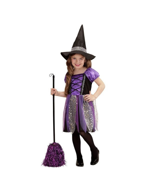 Halloween Costume For Little Girls-Teenage Girls Witch Black And Purple