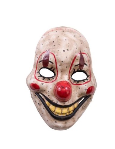 Horror Clown Hallowee Mask With Movable Plastic Jaw
