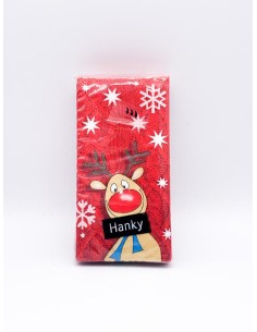 Christmas Paper Hankies With Reindeer 10PCS
