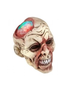 Skull In Polystirene With Lights 22cm Halloween Ornaments