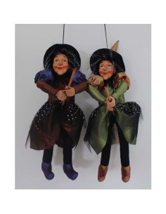 Christmas Decoration Flying Hag With Broom 50cm