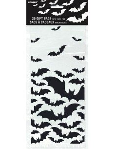 Cellophane Bags With Bats 28x13cm 20pcs Halloween Ornaments