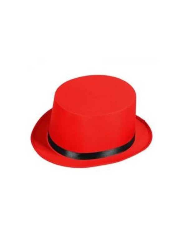 Red Top Hat with Black Band - Carnival Accessories