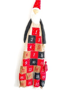 Advent Calendar Santa Claus Peluche With Red Hat 160cm
