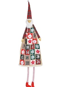 Advent Calendar Beige Santa Claus 140cm