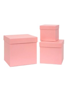 Scatola Regalo Box Quadrata Rosa