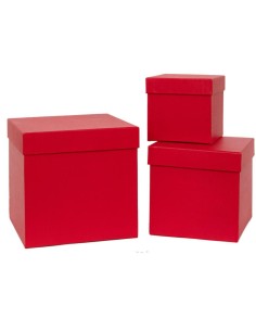 Scatola Regalo Box Quadrata Rossa