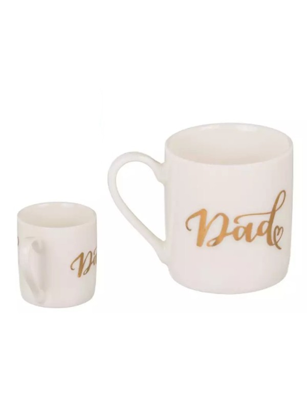 White Ceramic Coffee Cup Dad