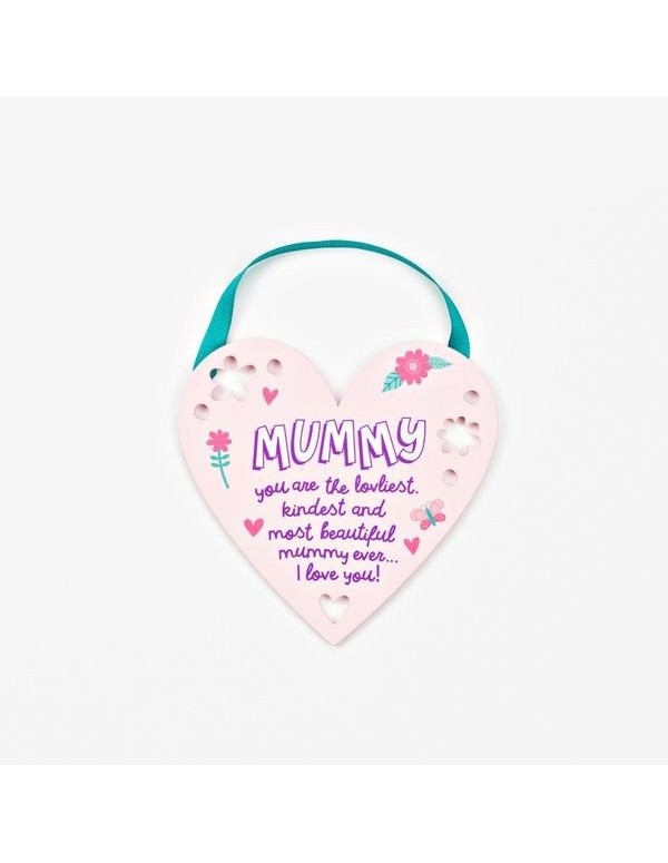 Mother's Day Wooden Heart Plaque With Dedication
