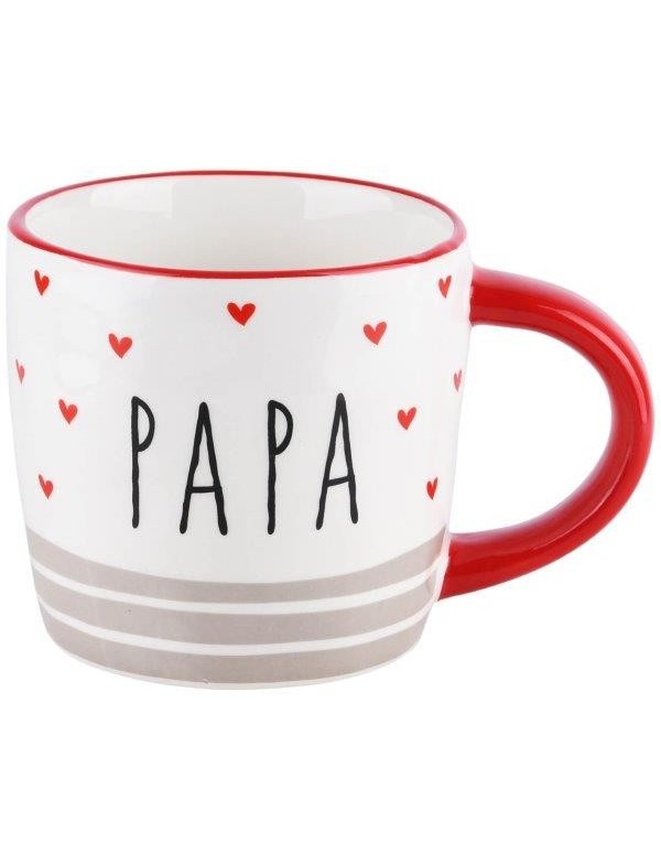 Dad Red Hearts Ceramic Mug