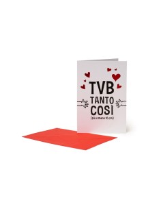 Greeting Card For Every Occasion "TVB Tanto So" With Hearts 12x17cm Legami