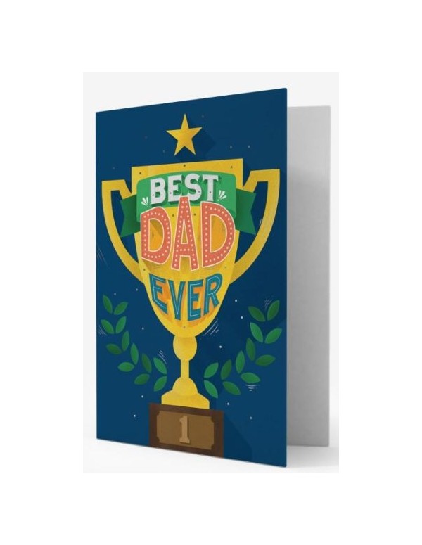 Father's Day Greeting Card "Best Dad Ever" 12x17cm Legami