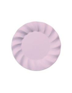 Soft Pink Wavy Flat Plate diam 25cm 8pcs.