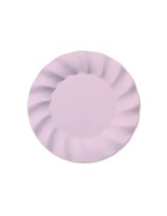 Soft Pink Wavy Flat Plate diam 20cm 8pcs.
